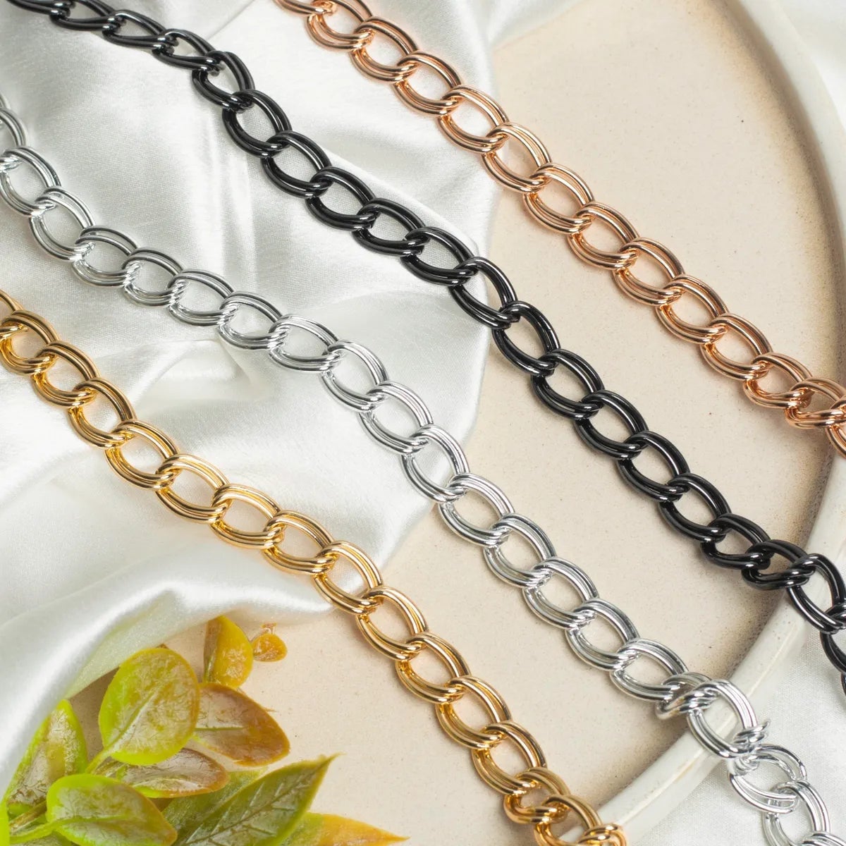 Aluminium Size 12 Mm Width 1 Meter Chain Women Unisex Bulk