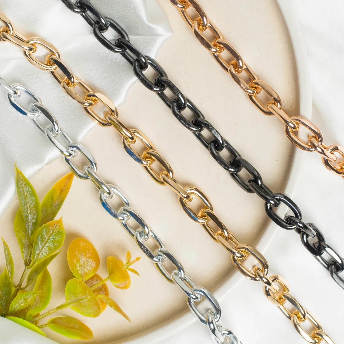 Aluminium Size 14 Mm Width 1 Meter Chain Women Unisex Men Bulk Main image