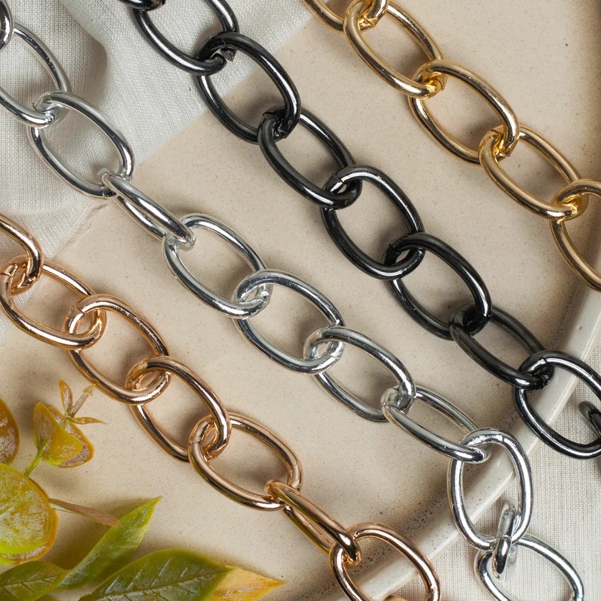 Aluminium Size 17 Mm Width 1 Meter Chain Women Unisex Men Bulk