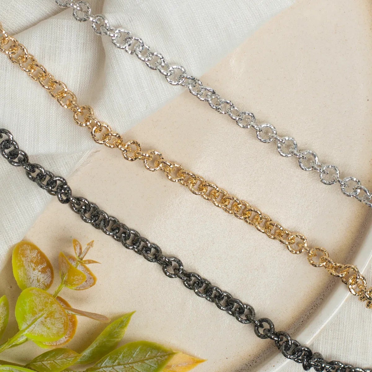 Aluminium Size 8 Mm Width 1 Meter Chain Women Unisex Bulk Main image