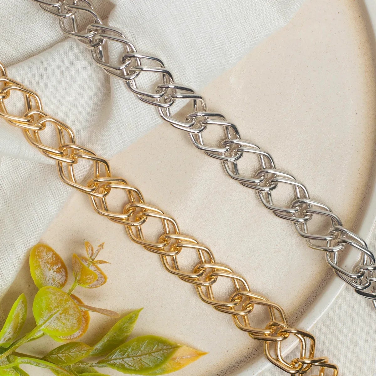 Aluminium Size 17 Mm Width 1 Meter Chain Women Unisex Bulk