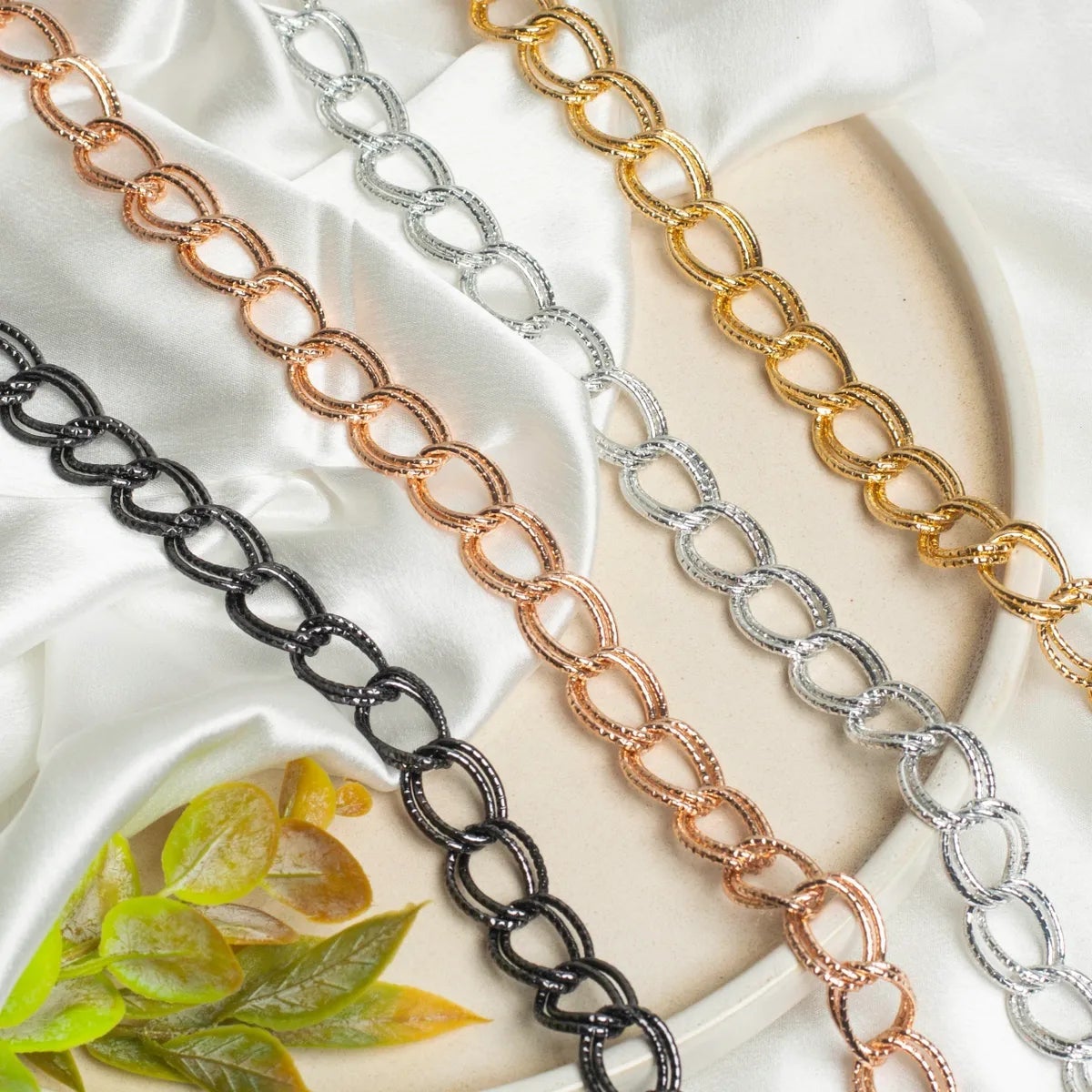 Aluminium Size 14 Mm Width 1 Meter Chain Women Unisex Bulk
