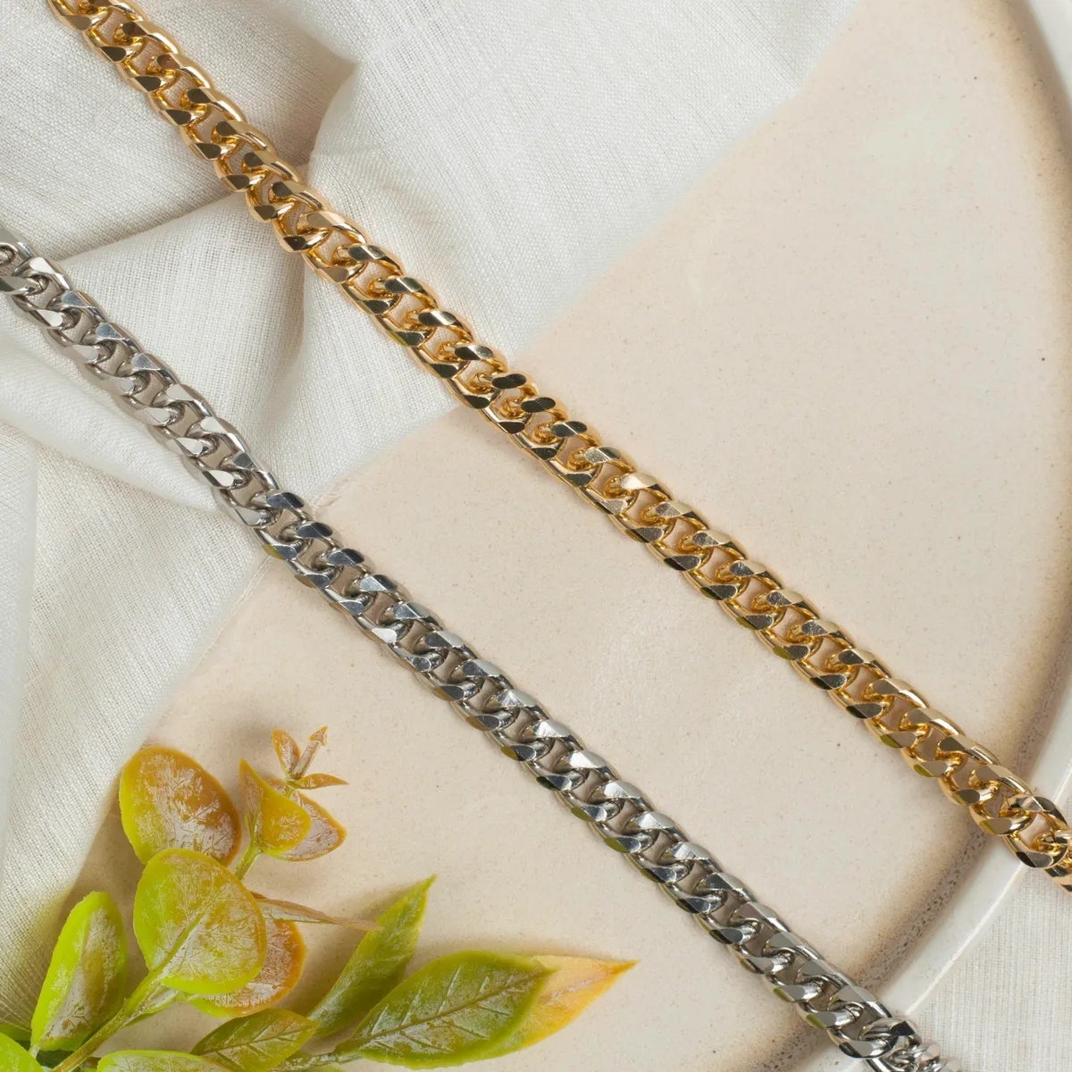 Aluminium Size 9 Mm Width 1 Meter Chain Women Bulk Main image