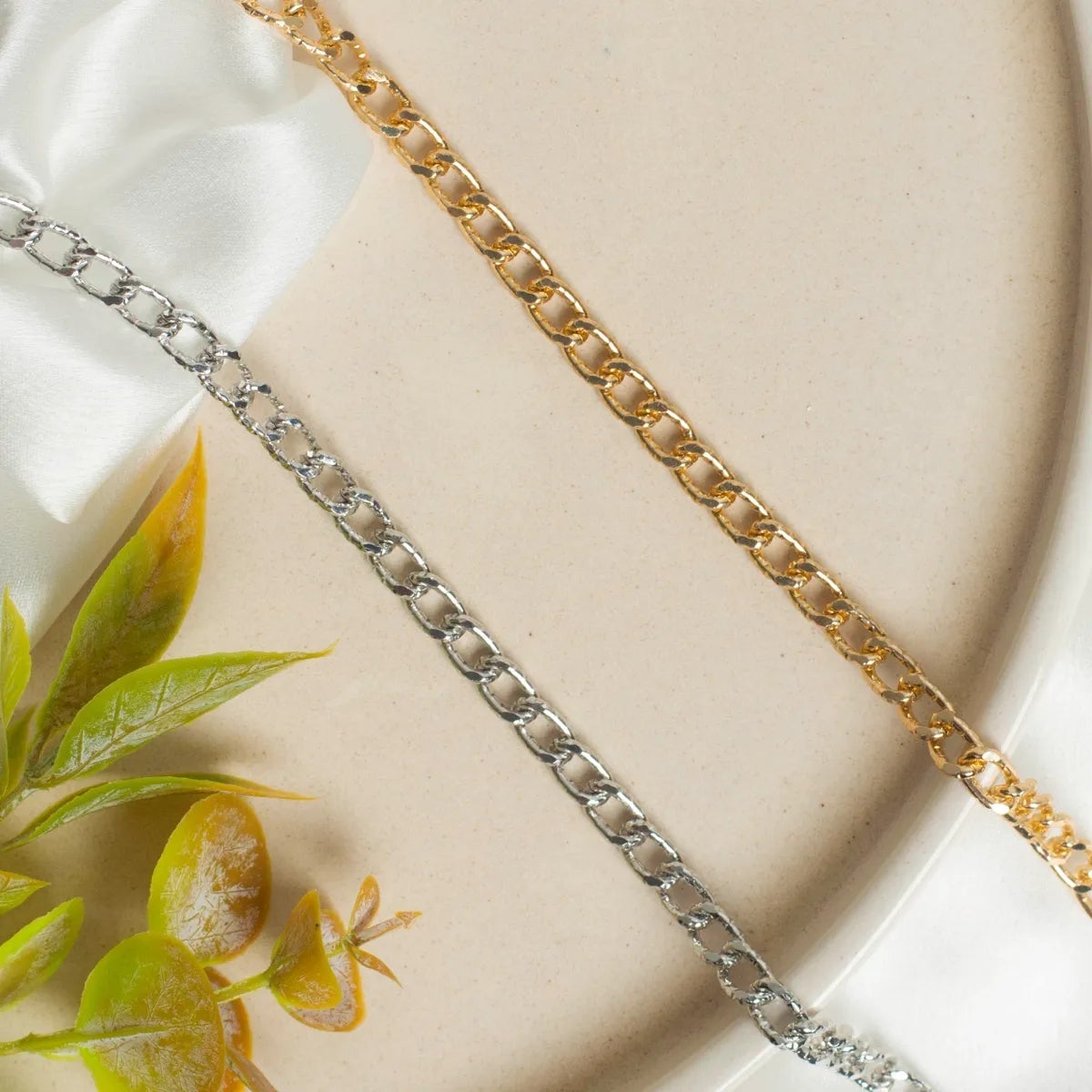 Aluminium Size 6 Mm Width 1 Meter Chain Women Bulk Main image
