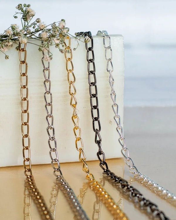 Iron Twisted Link Oval Size 4 Mm 100G Chain Women Unisex Bulk Main image