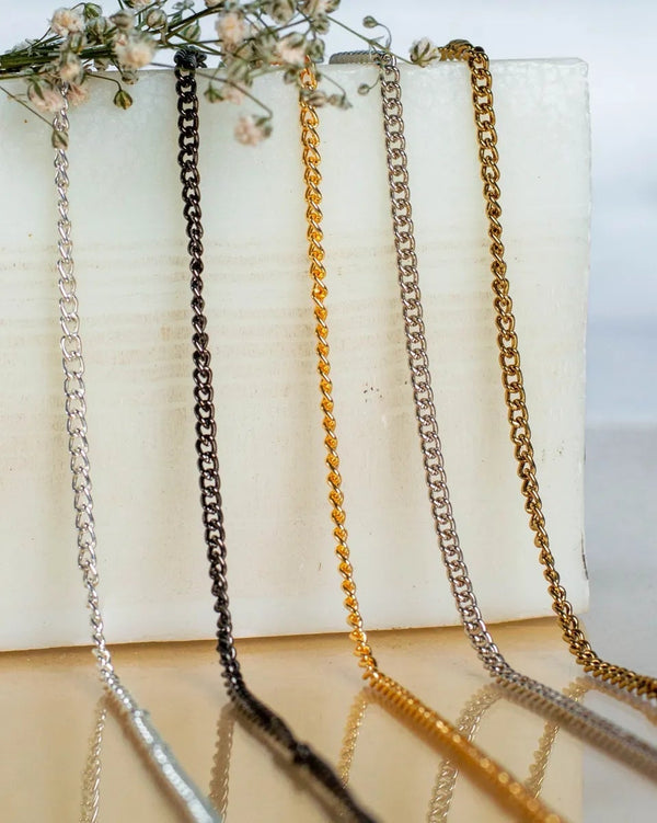 Iron Twisted Link Curb Size 3 Mm 100G Chain Women Unisex Bulk Main image