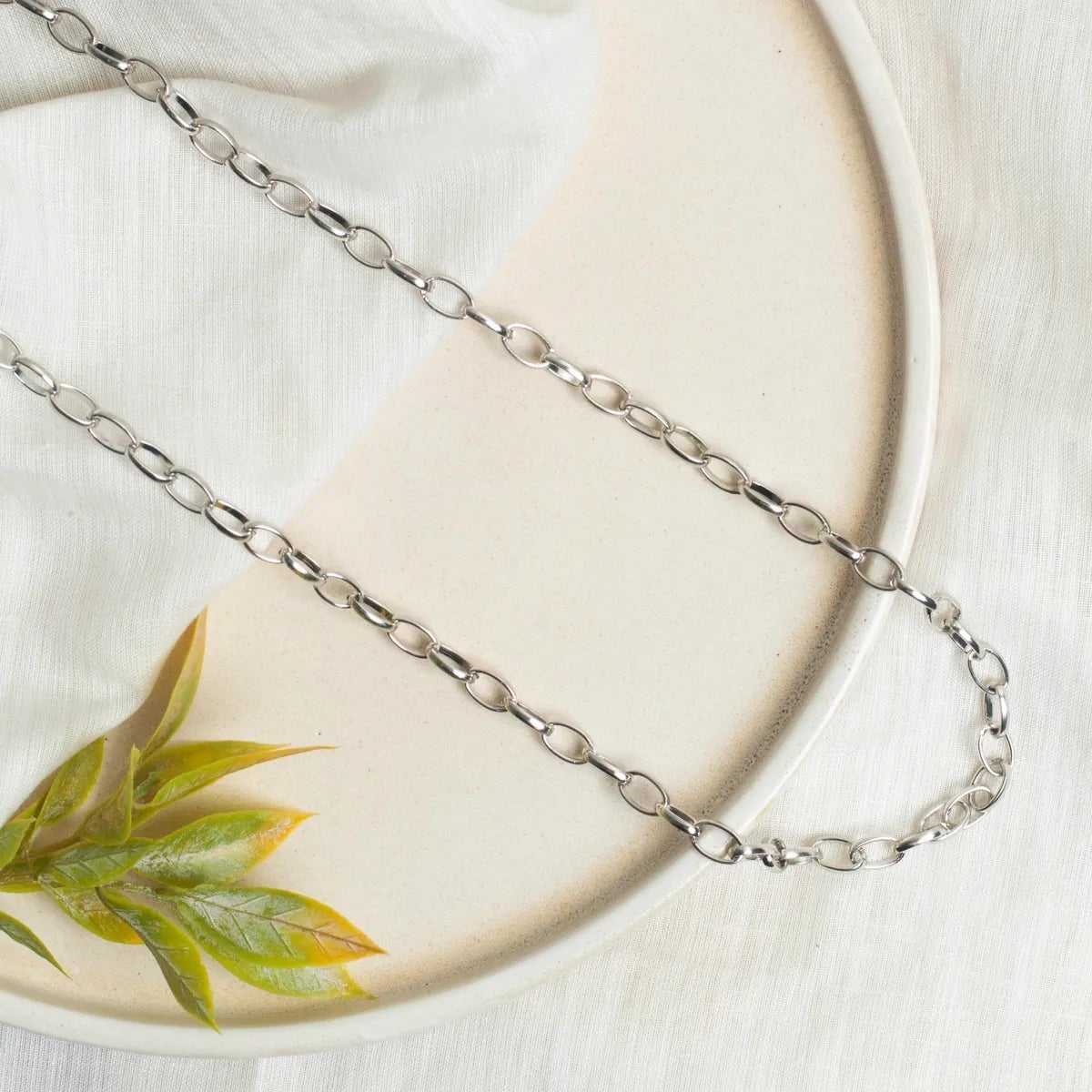 Aluminium Size 7 Mm Width 1 Meter Chain Women Unisex Bulk Main image
