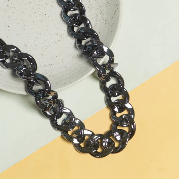 Metallic Acrylic Curb Size 34 Mm Width 1 Meter Chain Women Unisex Main image