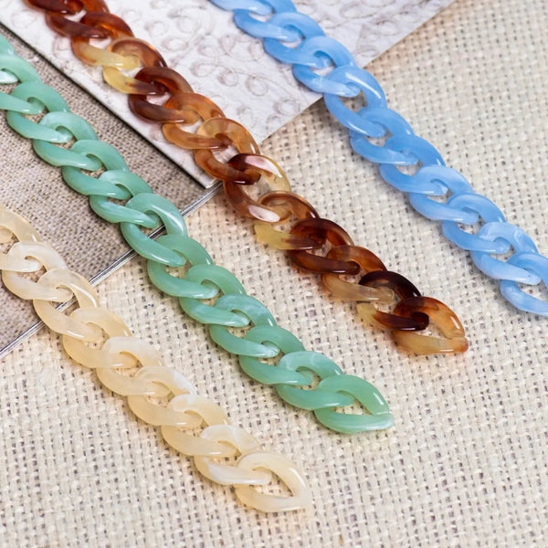 Metallic Mask Chain Curb Link 30Mm 1Meter For Women Bulk Main image