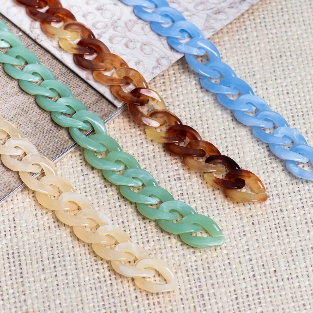 Metallic Mask Chain Curb Link 30Mm 1Meter For Women Bulk