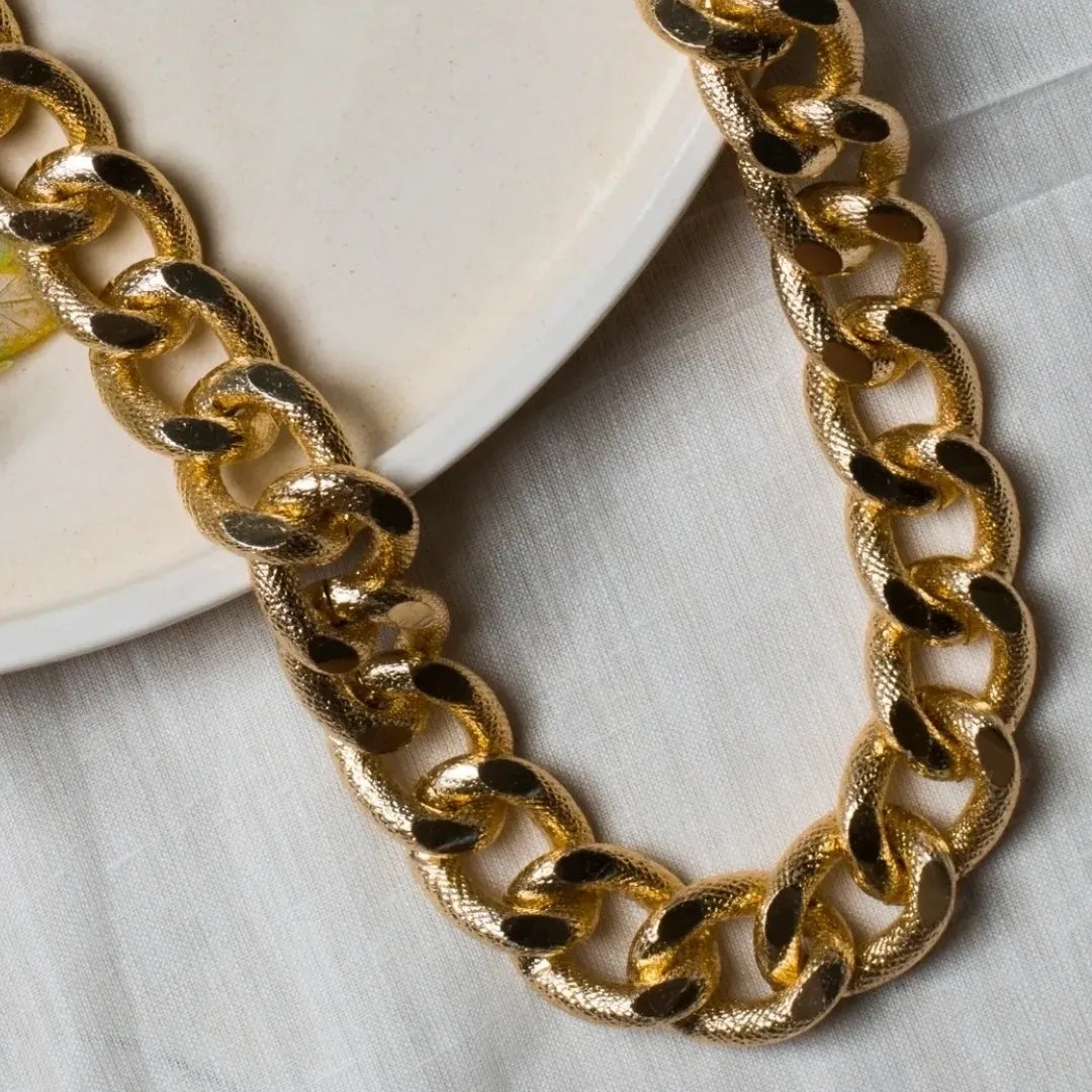 Aluminium Curb 22 Mm Width 1 Meter Chain Women Unisex Bulk