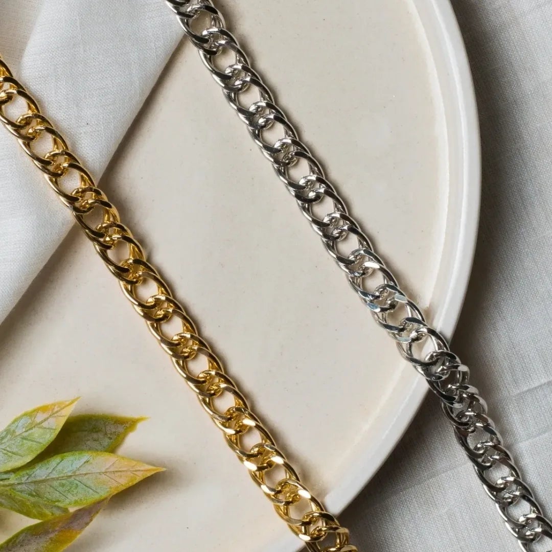 Oval Aluminium 11 Mm Width 1 Meter Chain Women Unisex Bulk