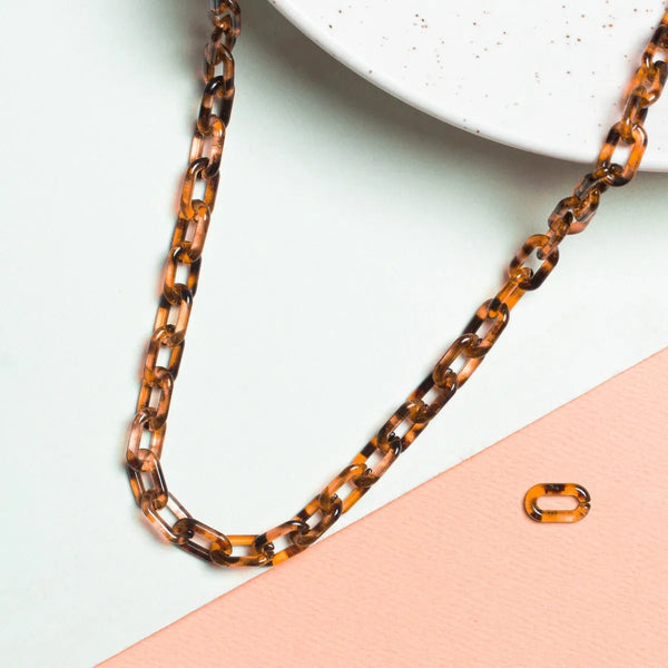 Tortoise Shell Acrylic 1 Meter 9 Mm Width Mask Chain Women Unisex Main image