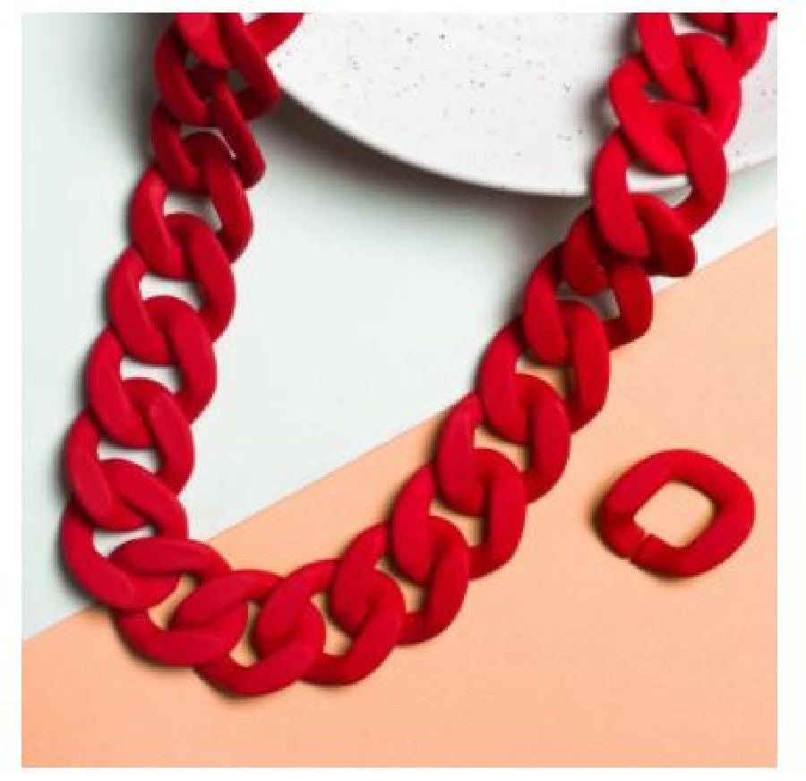 Acrylic Link Sunglasses Necklace Holder 1 Meter 32 Mm Mask Chain Bulk