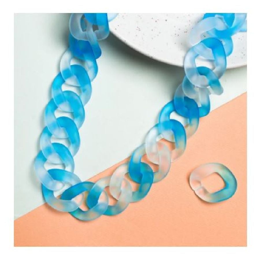 Two Tone Acrylic S Face Lanyard Or Sunglasses Holder 1 Meter 32 Mm Mask Chain Women Unisex Main image