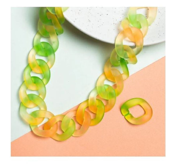 Two Tone Acrylic S Face Lanyard Or Sunglasses Holder 1 Meter 32 Mm Mask Chain Women Unisex Secondary image