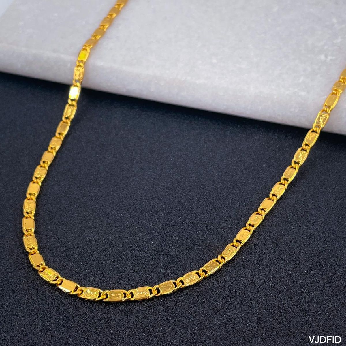 Copper 22K Gold Slim Italian Designer Necklace Chain For Men Bulk Main image