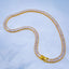 Hip Hop Iced Out Baguette Cubic Zirconia 18K Gold Necklace Chain Bulk