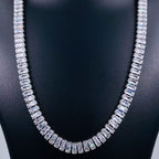 Hip Hop Iced Out Baguette Cubic Zirconia 18K Gold Necklace Chain Bulk