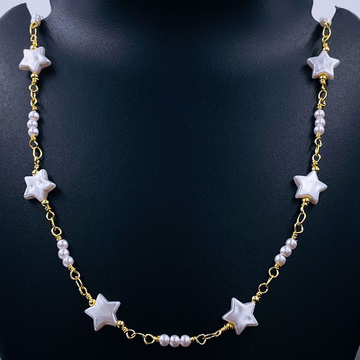 Star Pearl 18K Gold Copper Link Necklace Chain For Women Bulk Secondary image