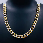 Curb Enamel 18K Gold Plated White Copper Necklace Chain For Women