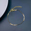 Black Beads Gold Baguette Crystal Bracelet Hand Mangalsutra Bulk