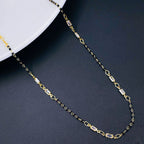 Black Beads 18K Gold Copper Baguette Crystal Mangalsutra Women Bulk