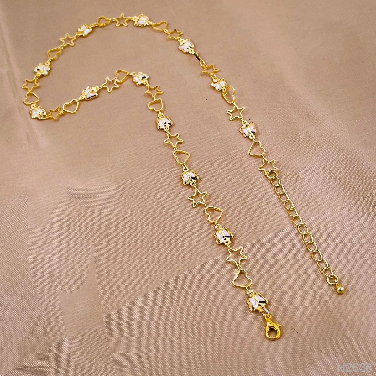 Butterfly Heart Star 18K Gold Copper Necklace Chain For Women Bulk Main image
