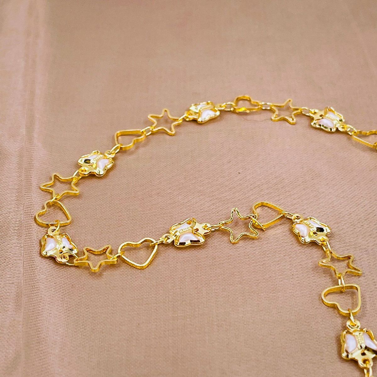 Butterfly Heart Star 18K Gold Copper Necklace Chain For Women Bulk Secondary image