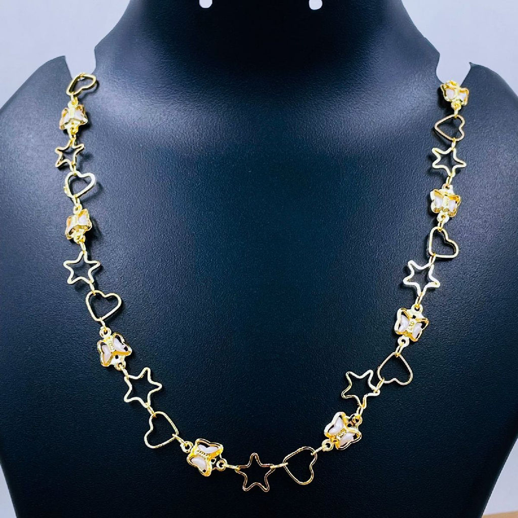 Butterfly Heart Star 18K Gold Copper Necklace Chain For Women Bulk