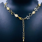 Butterfly Heart Star 18K Gold Copper Necklace Chain For Women Bulk