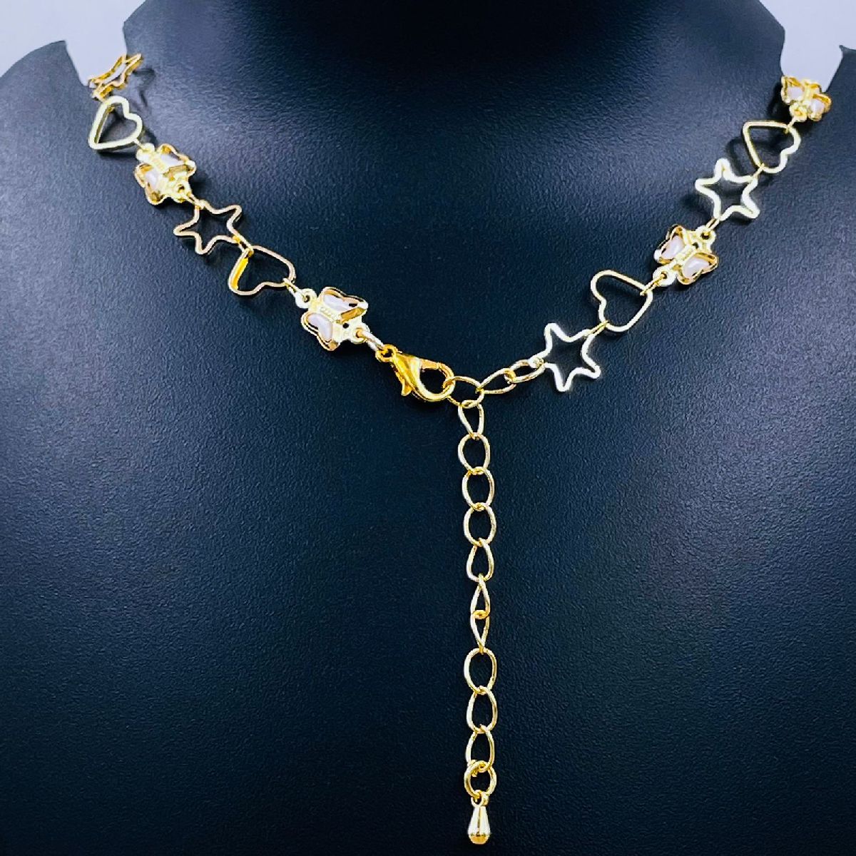 Butterfly Heart Star 18K Gold Copper Necklace Chain For Women Bulk
