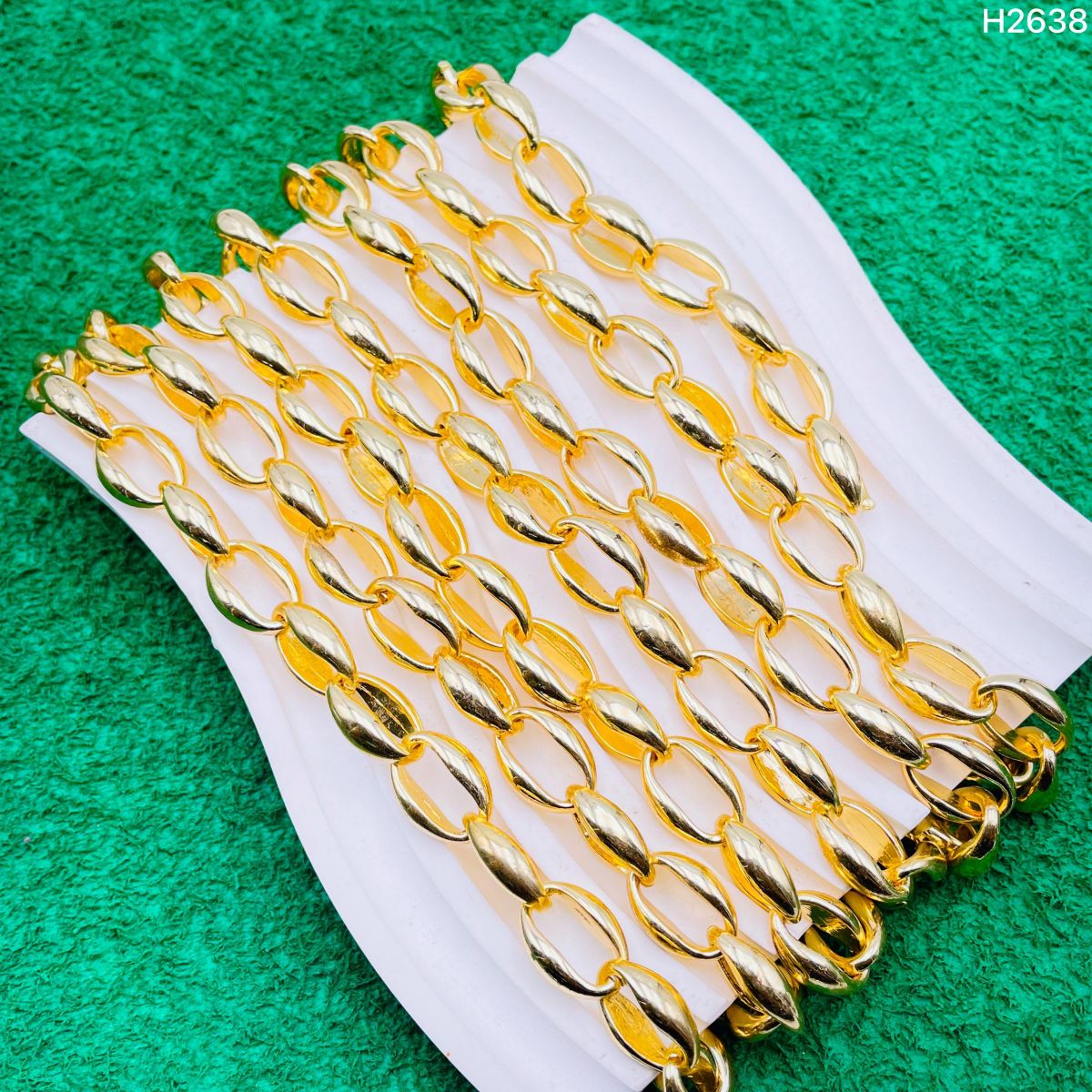 Chunky Bead Button 18K Gold Anti Tarnish Chain 1 Metre Bulk