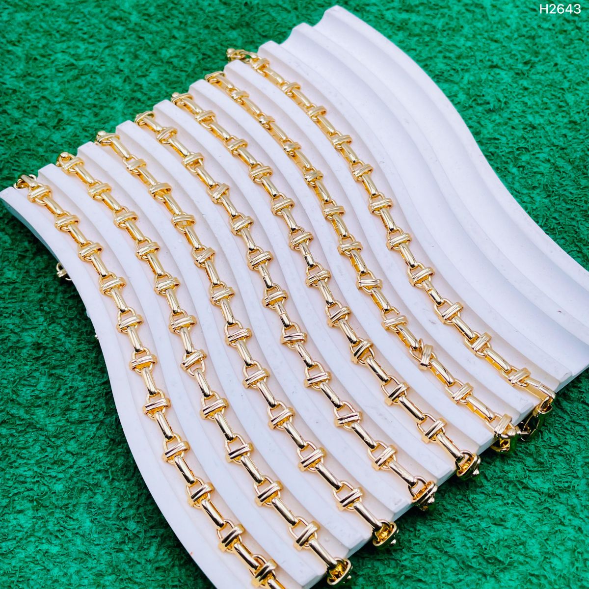 Cd Smart Glossy Links 18K Gold Anti Tarnish Chain 1 Metre Bulk Main image