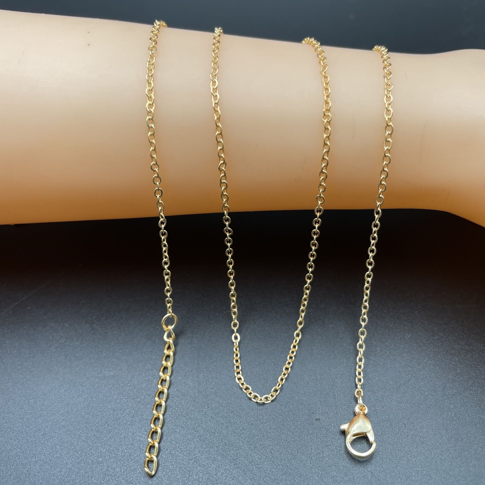 Link Chain 18K Gold Anti Tarnish Necklace Chain 20 Inches Women Bulk Main image