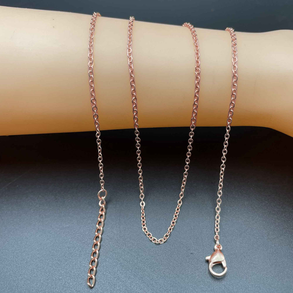 Link Chain 18K Gold Anti Tarnish Necklace Chain 20 Inches Women Bulk