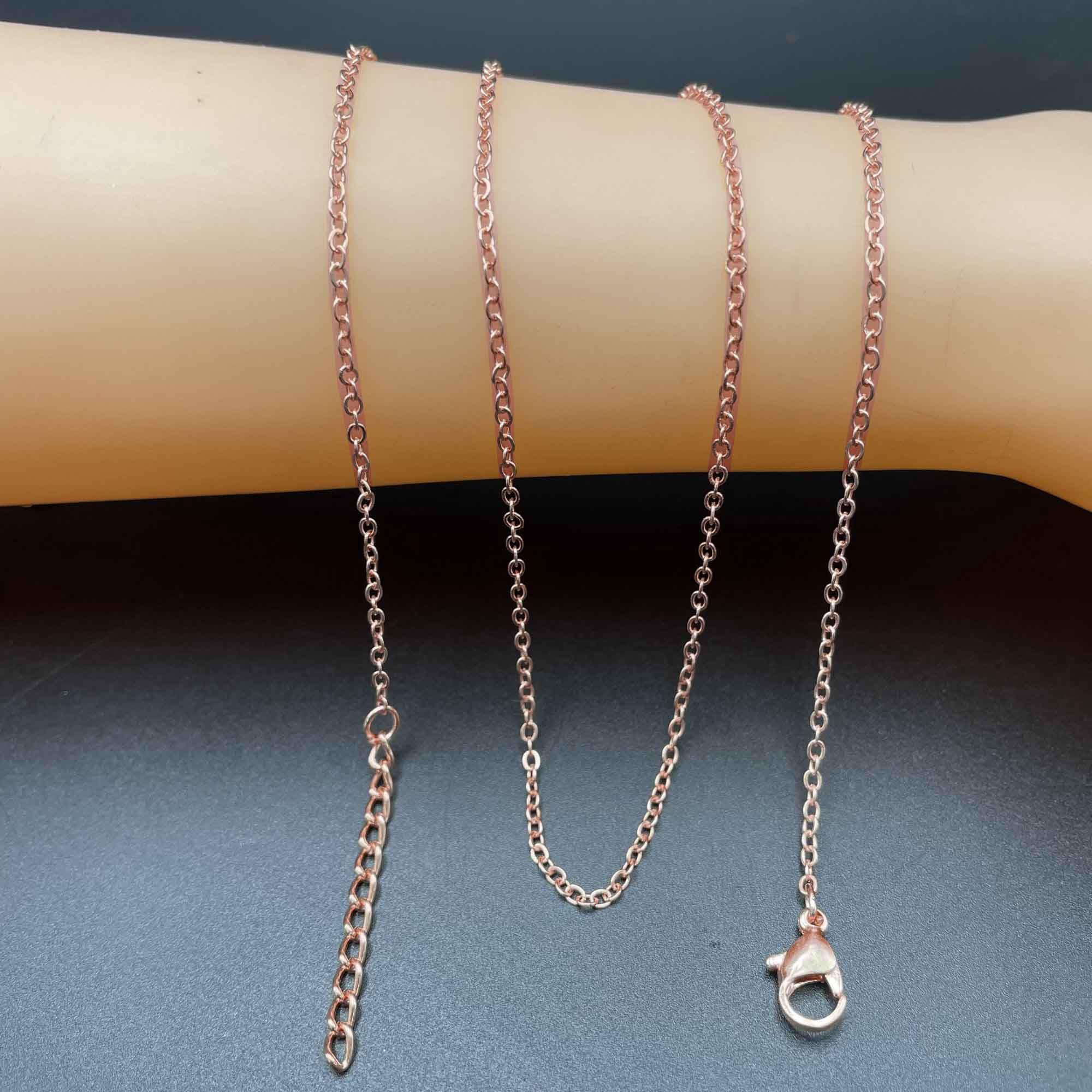 Link Chain 18K Gold Anti Tarnish Necklace Chain 20 Inches Women Bulk