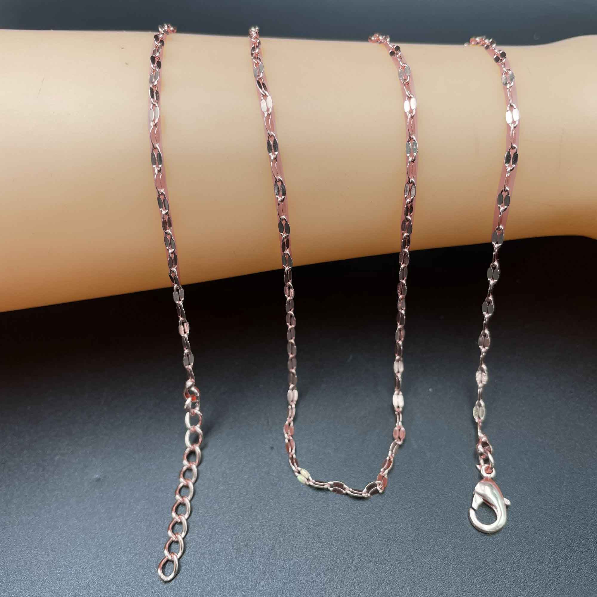 Link Chain 18K Gold Anti Tarnish Necklace Chain 20 Inches Women Bulk Secondary image