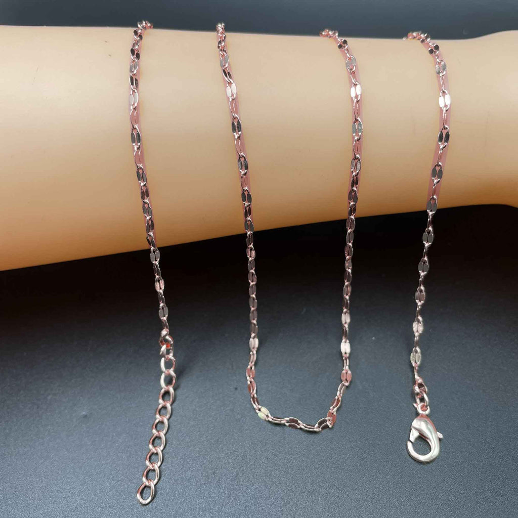Link Chain 18K Gold Anti Tarnish Necklace Chain 20 Inches Women Bulk