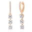 Brass 18K Rose Gold Round Crystal Dangler Earring Pair For Women Bulk
