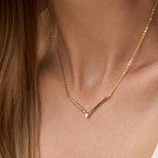 Brass 18K Rose Gold V Shape Chain Pendant For Women Bulk