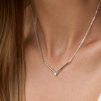 Brass 18K Rose Gold V Shape Chain Pendant For Women Bulk