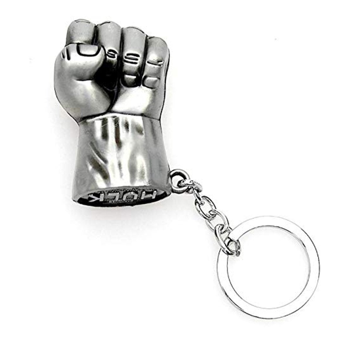 Avengers Super Hero Hulk Hand Fist Punch Silver Key Chain Ring Fans Secondary image