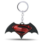 Super Hero Super Man Bat Man Red Black Collectors Key Chain Ring Bulk