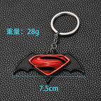 Super Hero Super Man Bat Man Red Black Collectors Key Chain Ring Bulk