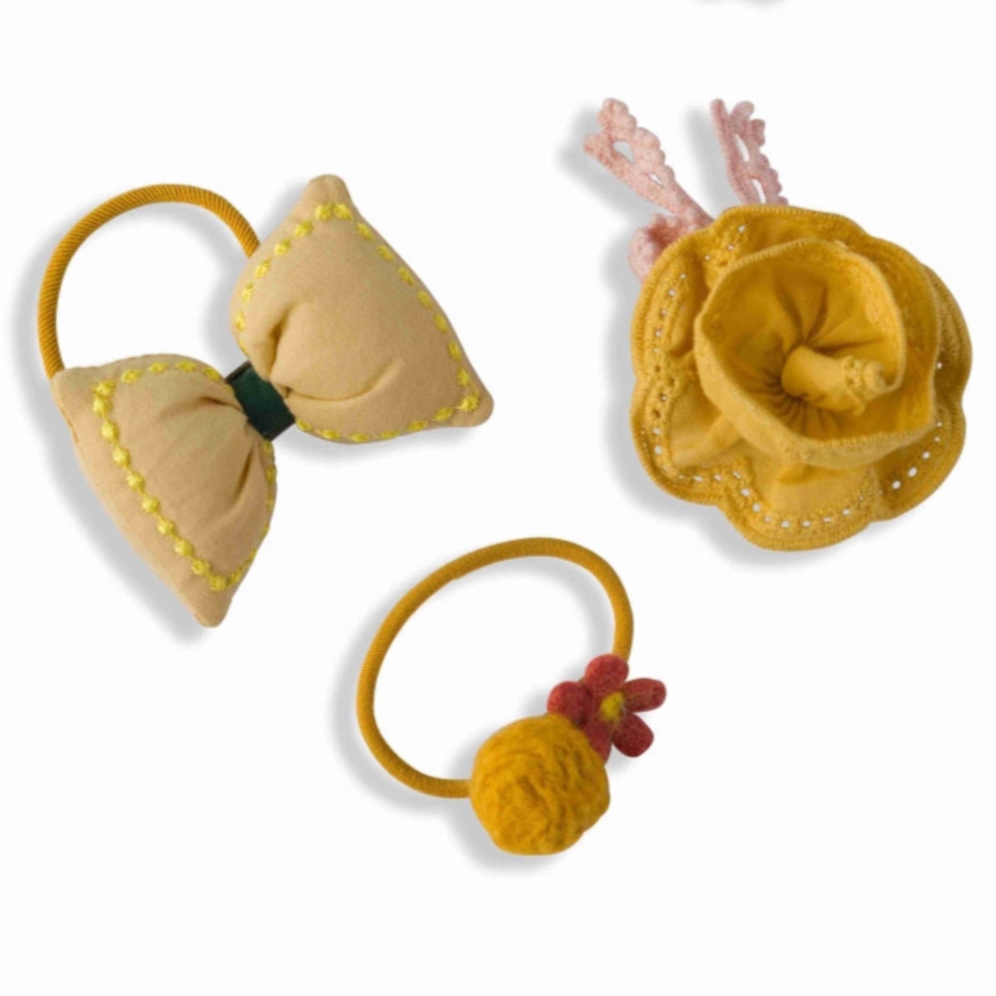 Glam-It-Up Multicolor Fabric Hair Clip Band Accessories Pack Of 5 Pcs For Girl Women Secondary image