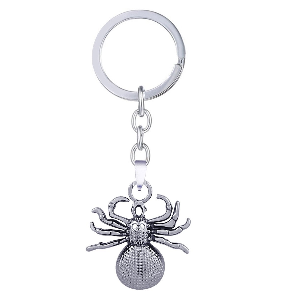 Glossy Doted Black Rhodium Stainless Steel Key Chain Key Ring Bulk Main image