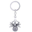 Glossy Doted Black Rhodium Stainless Steel Key Chain Key Ring Bulk