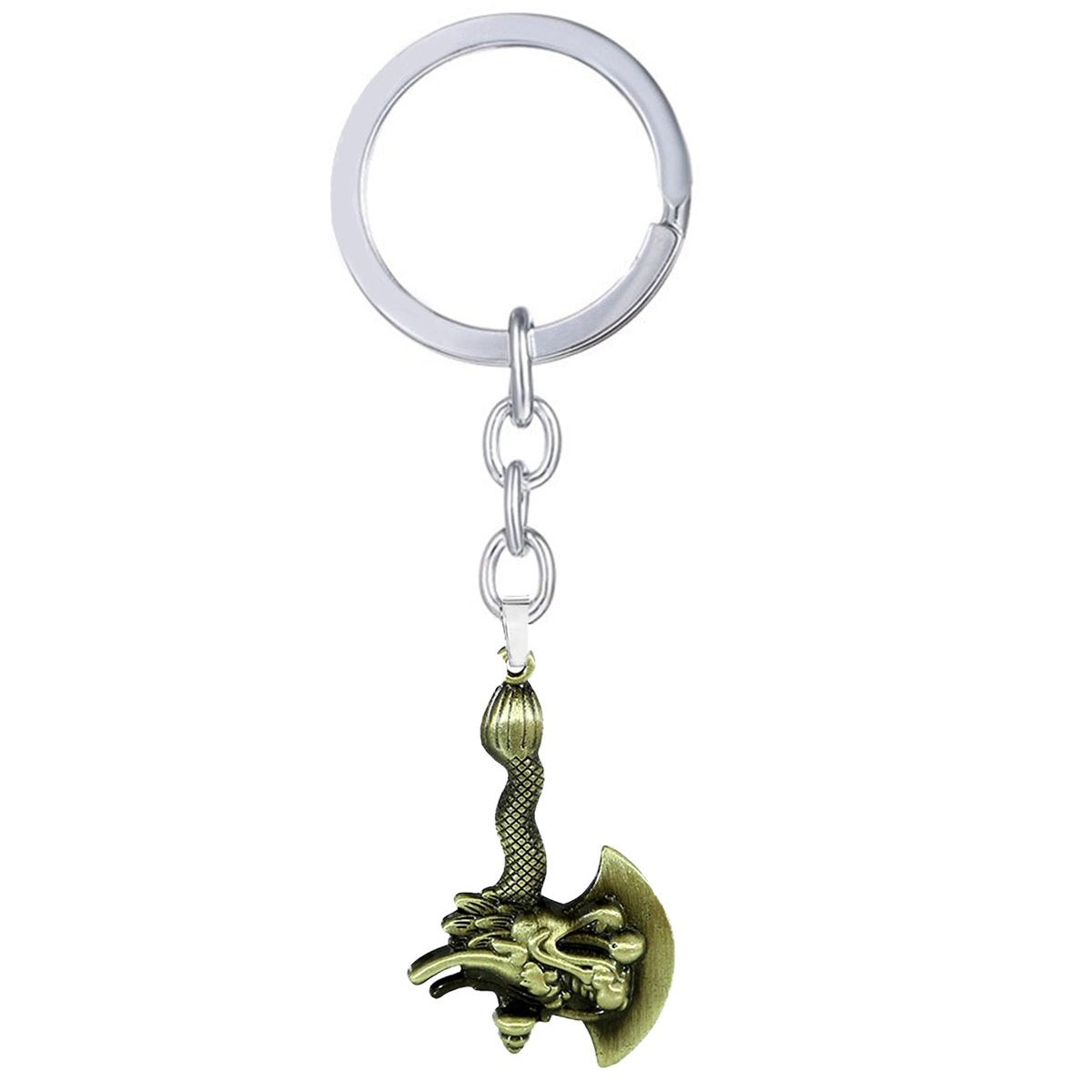 Zodiac Dragon Axe Brass Statement Key Chain Key Ring Bulk Main image