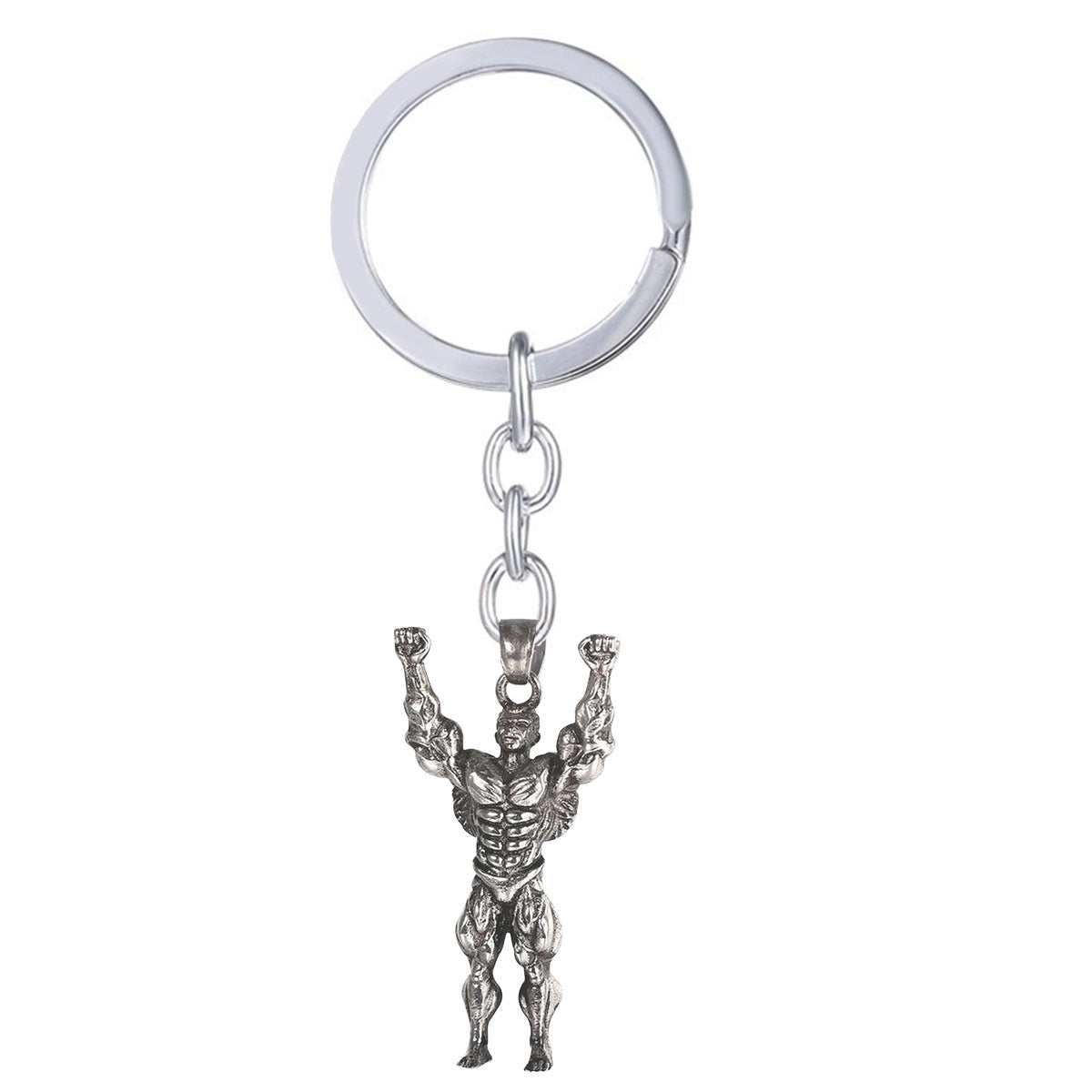 Gym Fitness Masculine Body Builder Wrestler Silver Stainless Steel Main image